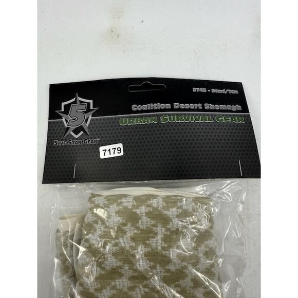 NEW 5ive Star Gear Coalition Desert Shemagh Face Mask Scarf Sand/Tan 42" x 42" - Picture 3 of 6